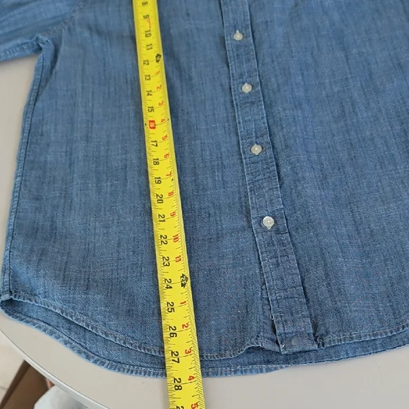 Ralph Lauren Boys Blue Soft Denim Button-Down Shirt SZ XL(18-20) Casual Comfy - Picture 7 of 8